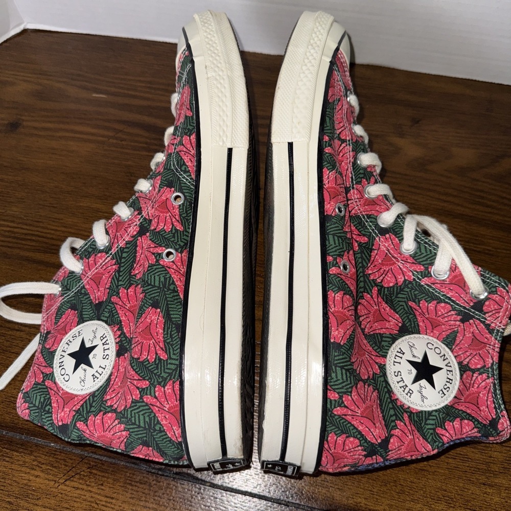 Converse Chuck 70 Hi FloralWave Print Mens 13 Red Black 167988C Sneaker - Picture 9 of 10